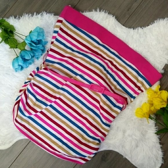 Puzzle Tops - Women's Plus Size Summer Stripe Tube Top 1XL